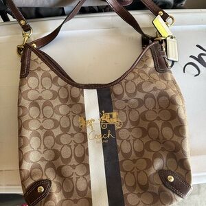 Coach Brown Signature Shoulder Bag